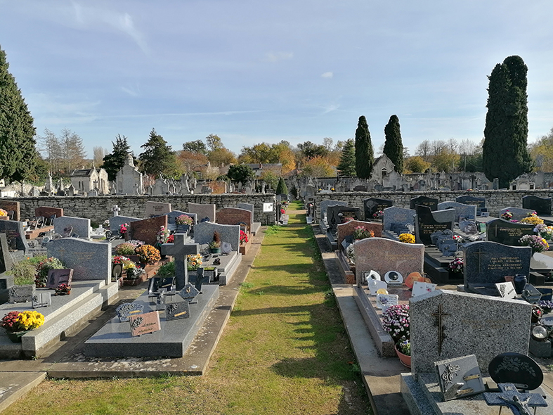 cimetière enherbé