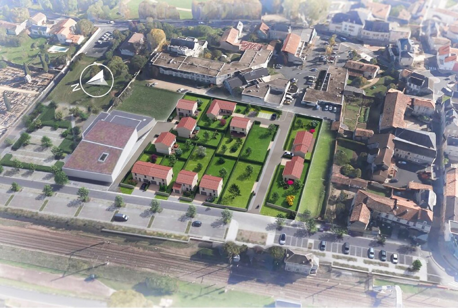 mise en situation du projet d'aménagement carré gare