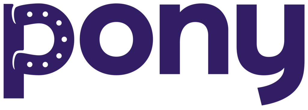 Logo transport Pony violet foncé