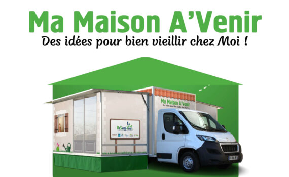 ma maison a'venir, un camping-car est disposé sur un fond vert