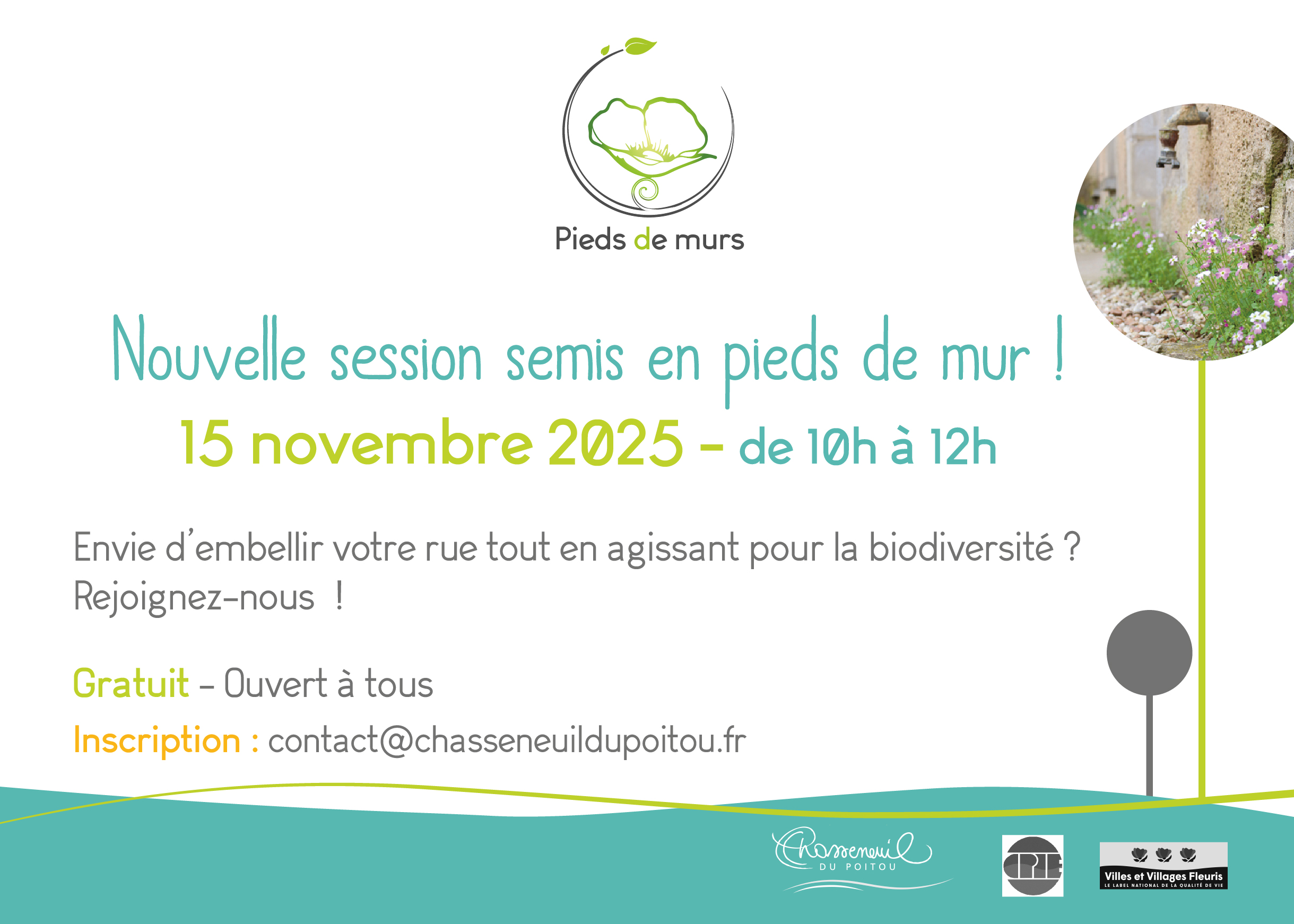 affiche semi en pieds de mur pour le 15 novembre