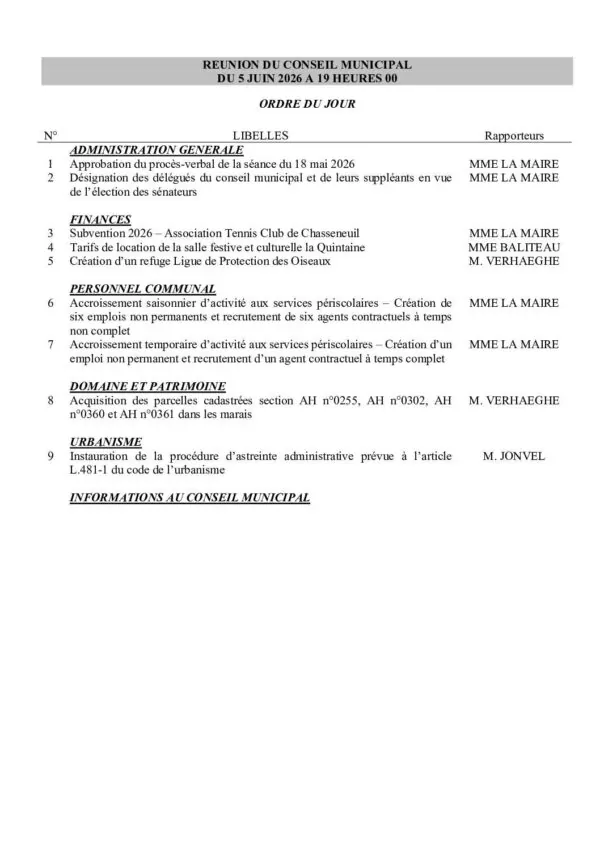 Image du document Ordre du jour 5 juin 2026