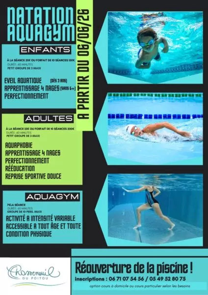 aquagym cours piscine