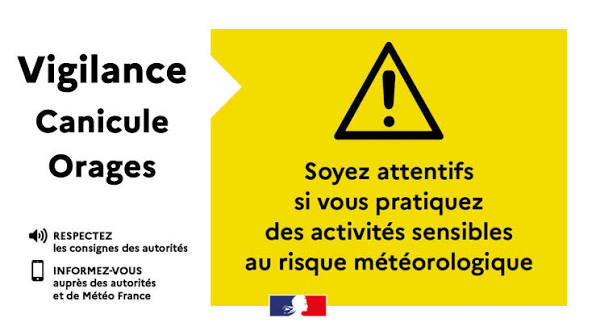 alerte jaune canicule et orage